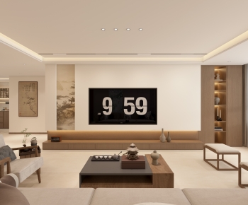 New Chinese Style A Living Room-ID:277610062