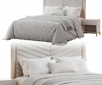 Modern Double Bed-ID:674726016