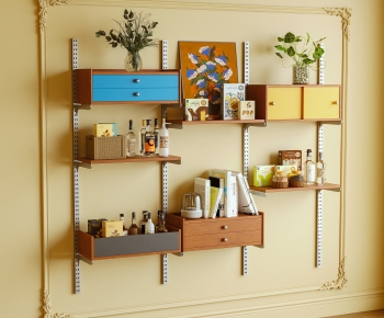 现代中古风置物架组合-3107429