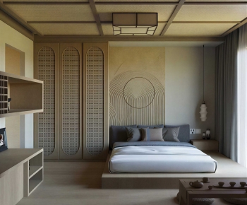New Chinese Style Bedroom-ID:649163968