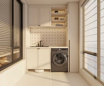 Modern Balcony Laundry Room-ID:855956085