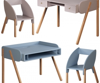 Modern Computer Desk And Chair-ID:582412961