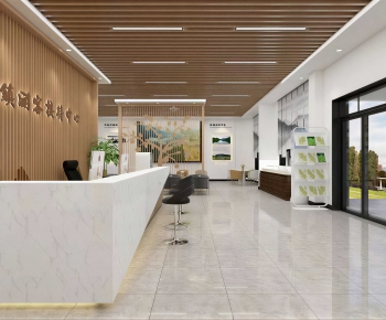 Modern Office Reception Desk-ID:688529075