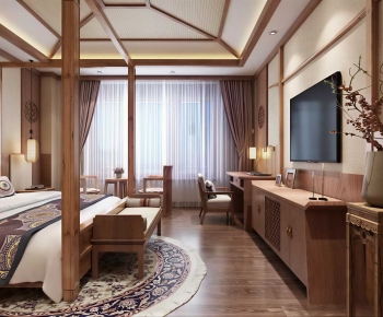 New Chinese Style Bedroom-ID:447940117