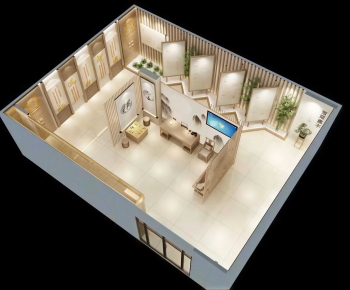 New Chinese Style Exhibition Hall-ID:246880051