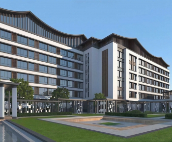 New Chinese Style Appearance Of Commercial Building-ID:140045889