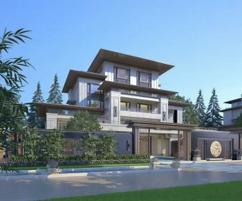 New Chinese Style Detached Villa-ID:870392082
