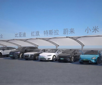 Modern Outdoor Parking Lot-ID:943698949