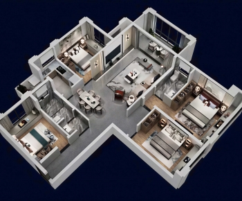 Modern A Bird's-eye View Of Home Decoration-ID:172036898