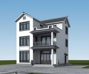 New Chinese Style Detached Villa-ID:348351968