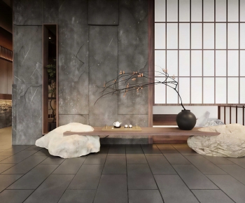 Wabi-sabi Style Hallway-ID:122351883