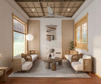 Japanese Style A Living Room-ID:695207121