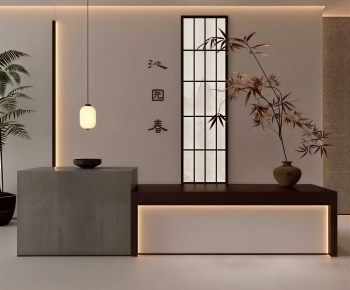 New Chinese Style Reception Desk-ID:793807035