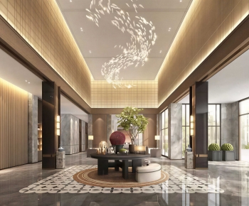 New Chinese Style Lobby Hall-ID:494071968