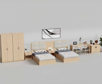 Modern Single Bed-ID:327130087