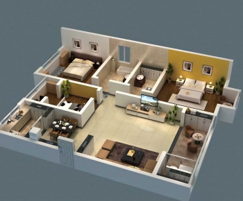 Modern A Bird's-eye View Of Home Decoration-ID:861121896