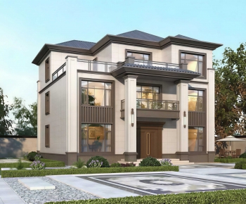 New Chinese Style Detached Villa-ID:499660028