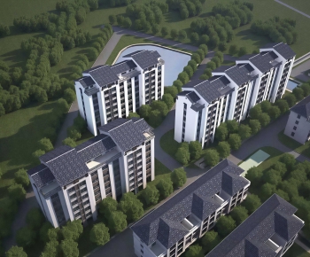 New Chinese Style Architectural Bird's-eye View Planning-ID:931834941