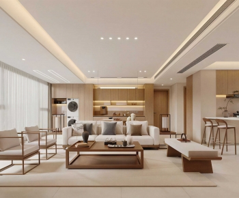 New Chinese Style A Living Room-ID:291419985