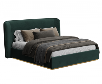 Modern Double Bed-ID:689070293