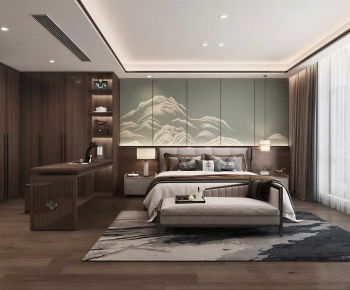 New Chinese Style Bedroom-ID:755963093