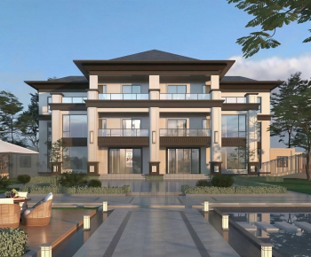 New Chinese Style Double Townhouse-ID:427540063