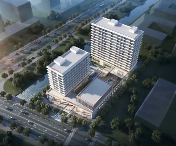 Modern Architectural Bird's-eye View Planning-ID:442030477