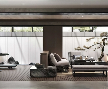 New Chinese Style A Living Room-ID:225447898