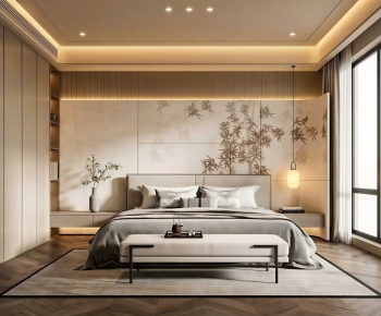 New Chinese Style Bedroom-ID:931646114