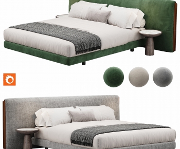 Modern Double Bed-ID:743556021