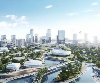 Modern Architectural Bird's-eye View Planning-ID:389693984