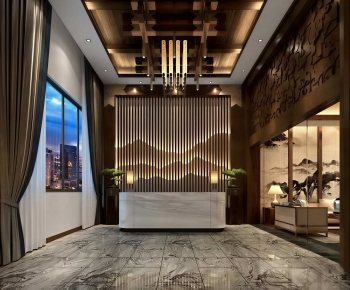 New Chinese Style Lobby Hall-ID:960484985