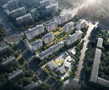 Modern Architectural Bird's-eye View Planning-ID:325889628