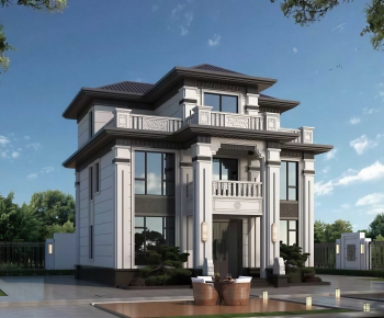 New Chinese Style Detached Villa-ID:855840923