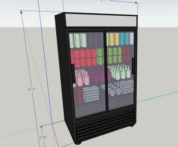 Modern Refrigerator Freezer-ID:362961057