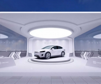 Modern Exhibition Hall-ID:374478105