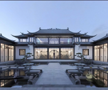 New Chinese Style Courtyard/landscape-ID:955370906