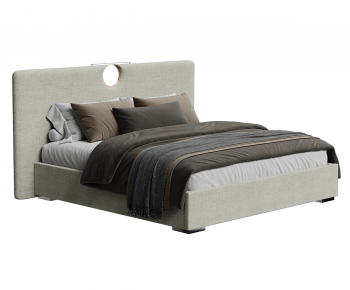 Modern Double Bed-ID:713628051