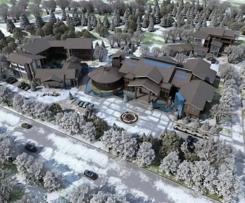 New Chinese Style Architectural Bird's-eye View Planning-ID:564532042