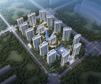 Modern Architectural Bird's-eye View Planning-ID:730806115