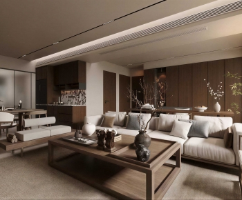 New Chinese Style A Living Room-ID:777246952