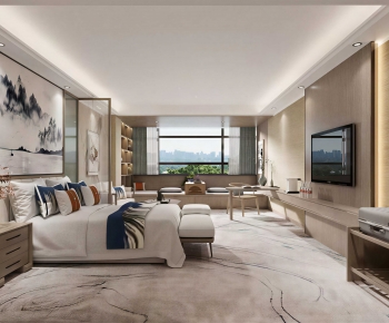 New Chinese Style Bedroom-ID:695152041