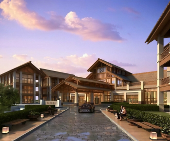 New Chinese Style Appearance Of Commercial Building-ID:259445914