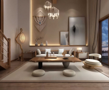 New Chinese Style A Living Room-ID:832611087