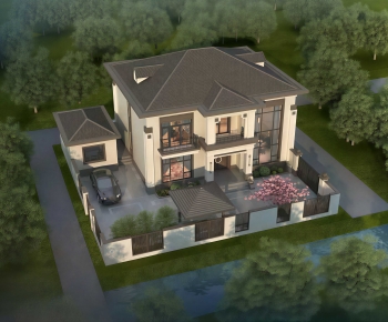 New Chinese Style Architectural Bird's-eye View Planning-ID:162606008