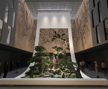 New Chinese Style Exhibition Hall-ID:369195944