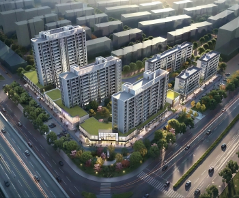 Modern Architectural Bird's-eye View Planning-ID:613629108