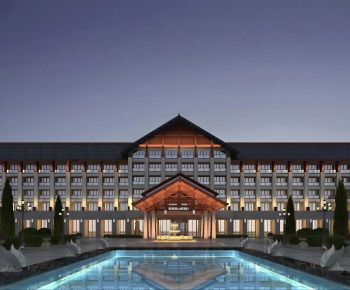 New Chinese Style Appearance Of Commercial Building-ID:522597075