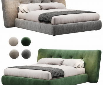 Modern Double Bed-ID:686497934
