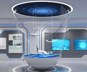 Modern Exhibition Hall-ID:411748895